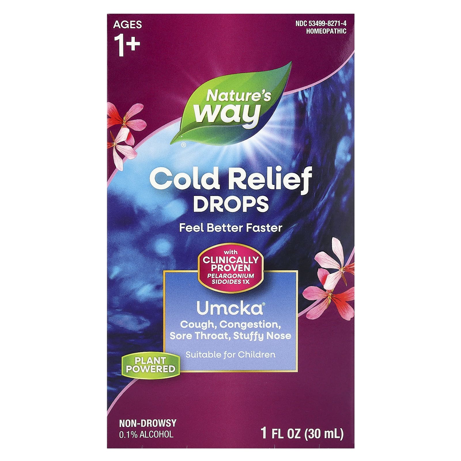 Nature's Way, Umcka®, Cold Relief Drops, Ages 1+, 1 fl oz (30 ml) - Image 1