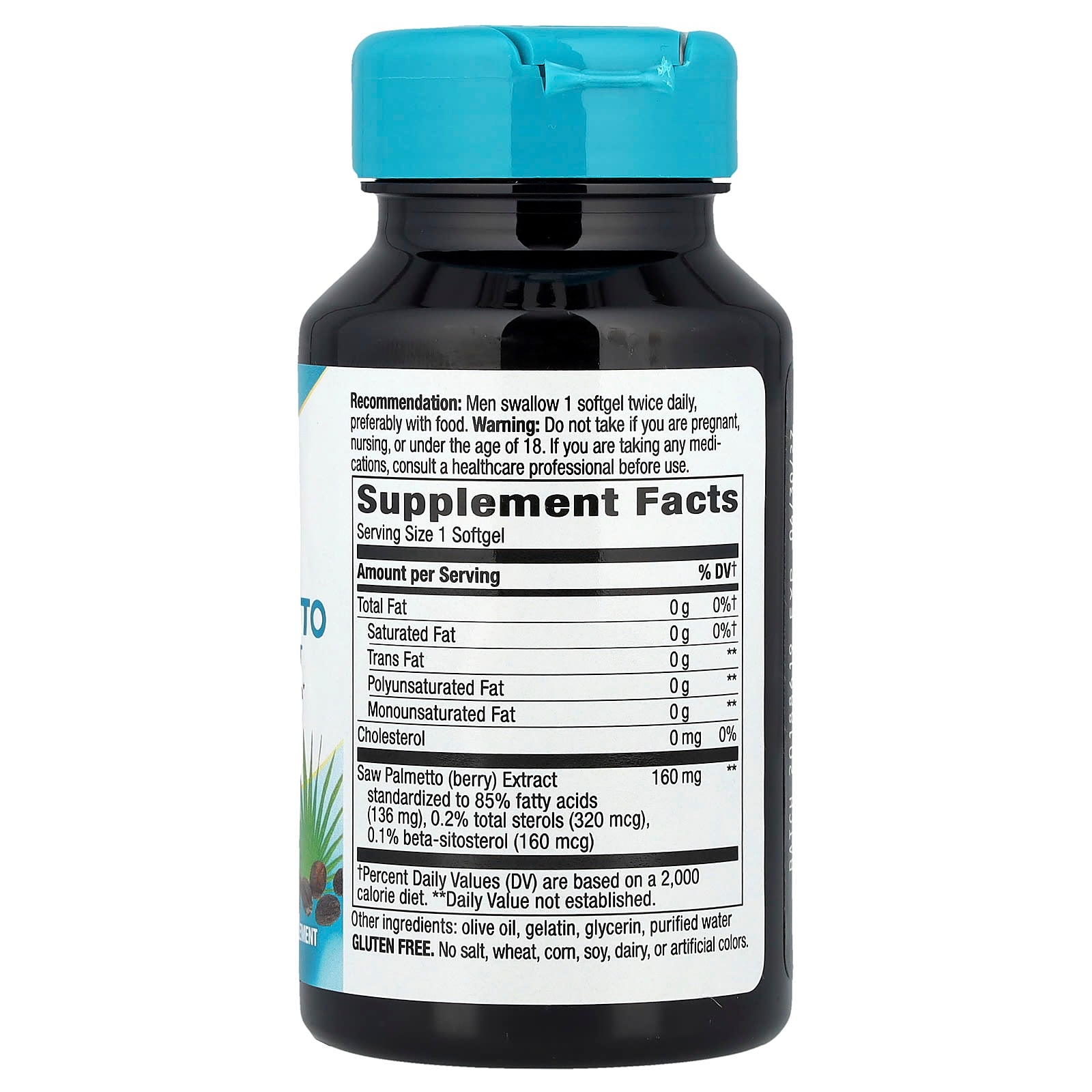 Nature's Way, Saw Palmetto, 160 mg, 60 Softgels - Image 2