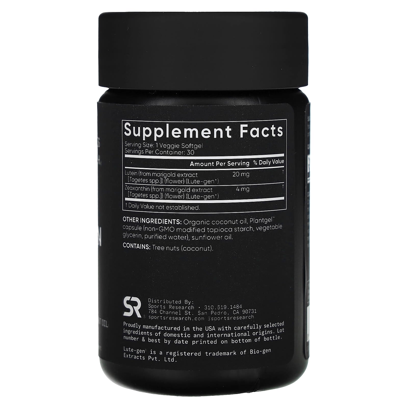 Sports Research, Lutein + Zeaxanthin, Plant-Based, 30 Veggie Softgels - Image 2
