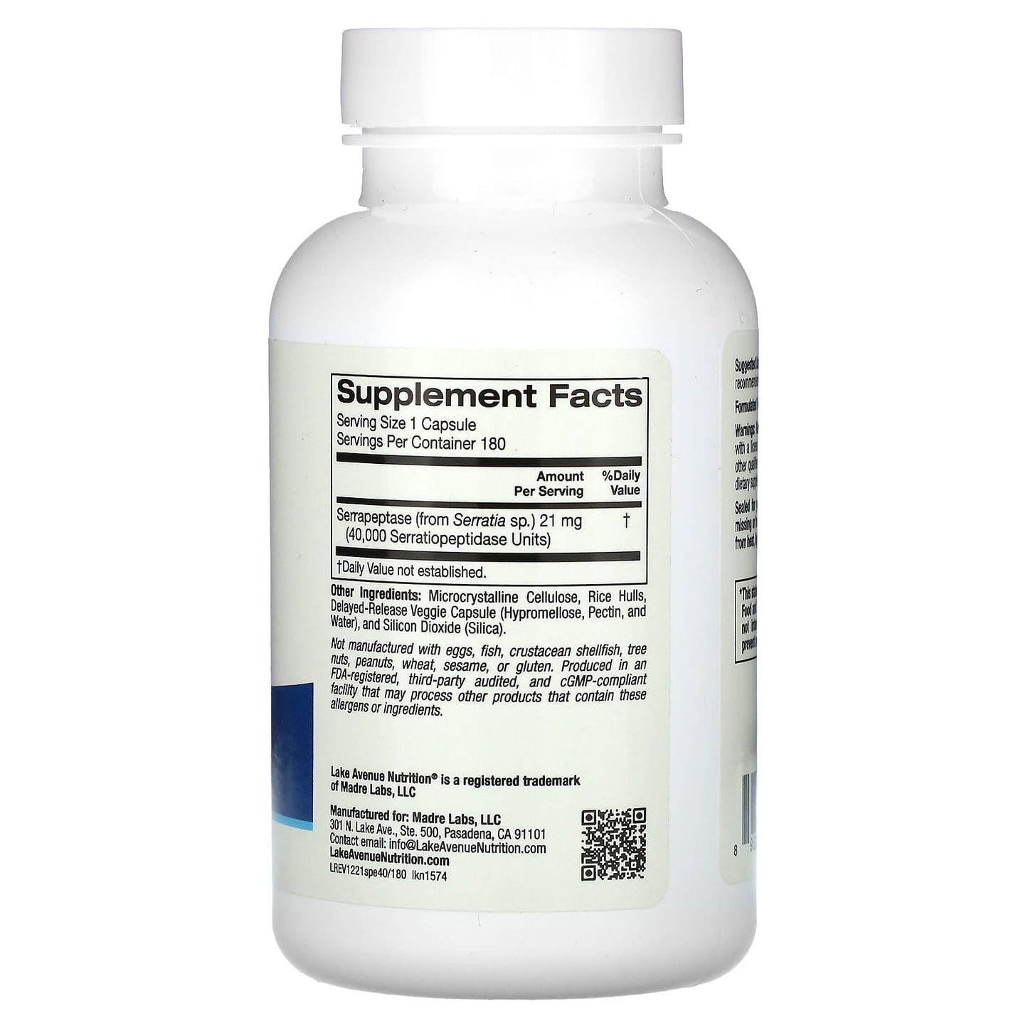 Serrapeptase Enzyme Supplement for Healthy Sinuses & Immune Function - 40,000 SPU - Image 2