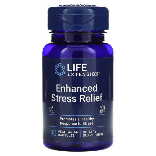 Life Extension, Enhanced Stress Relief, 30 Vegetarian Capsules - Image 1