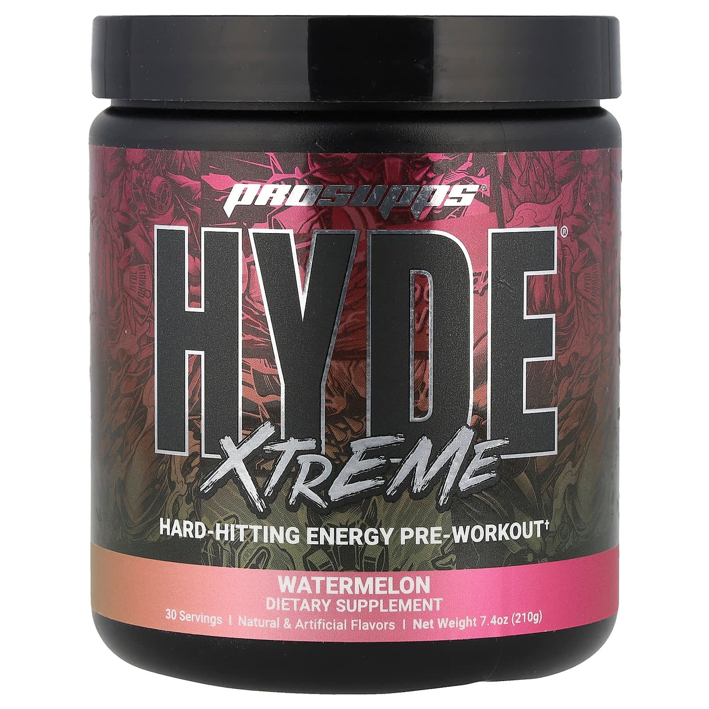 ProSupps, Hyde Xtreme®, Hard-Hitting Energy Pre Workout, Watermelon, 7.4 oz (210 g) - Image 1