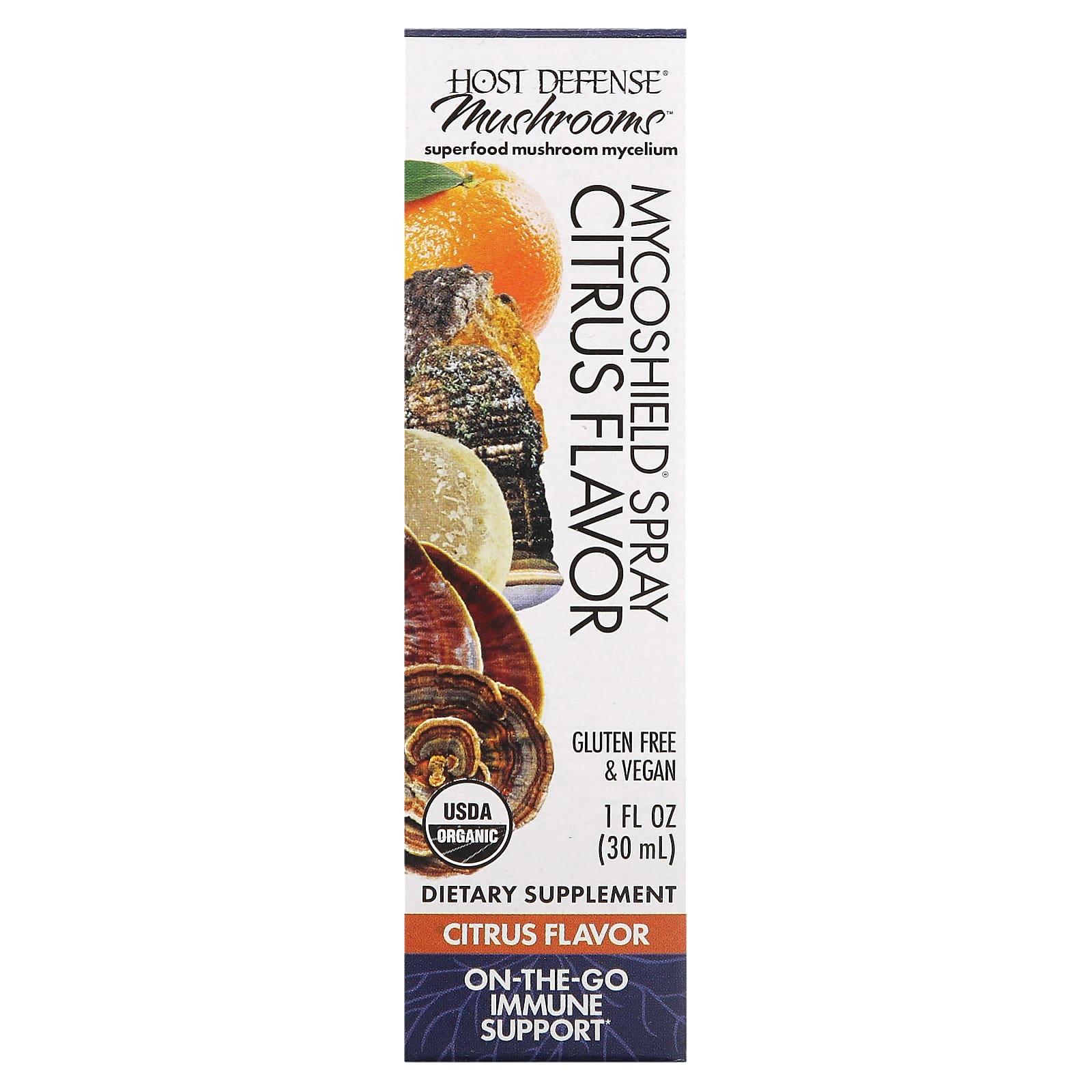 Boost Immunity with Host Defense MycoShield Spray, Citrus, 1 fl oz - Image 1