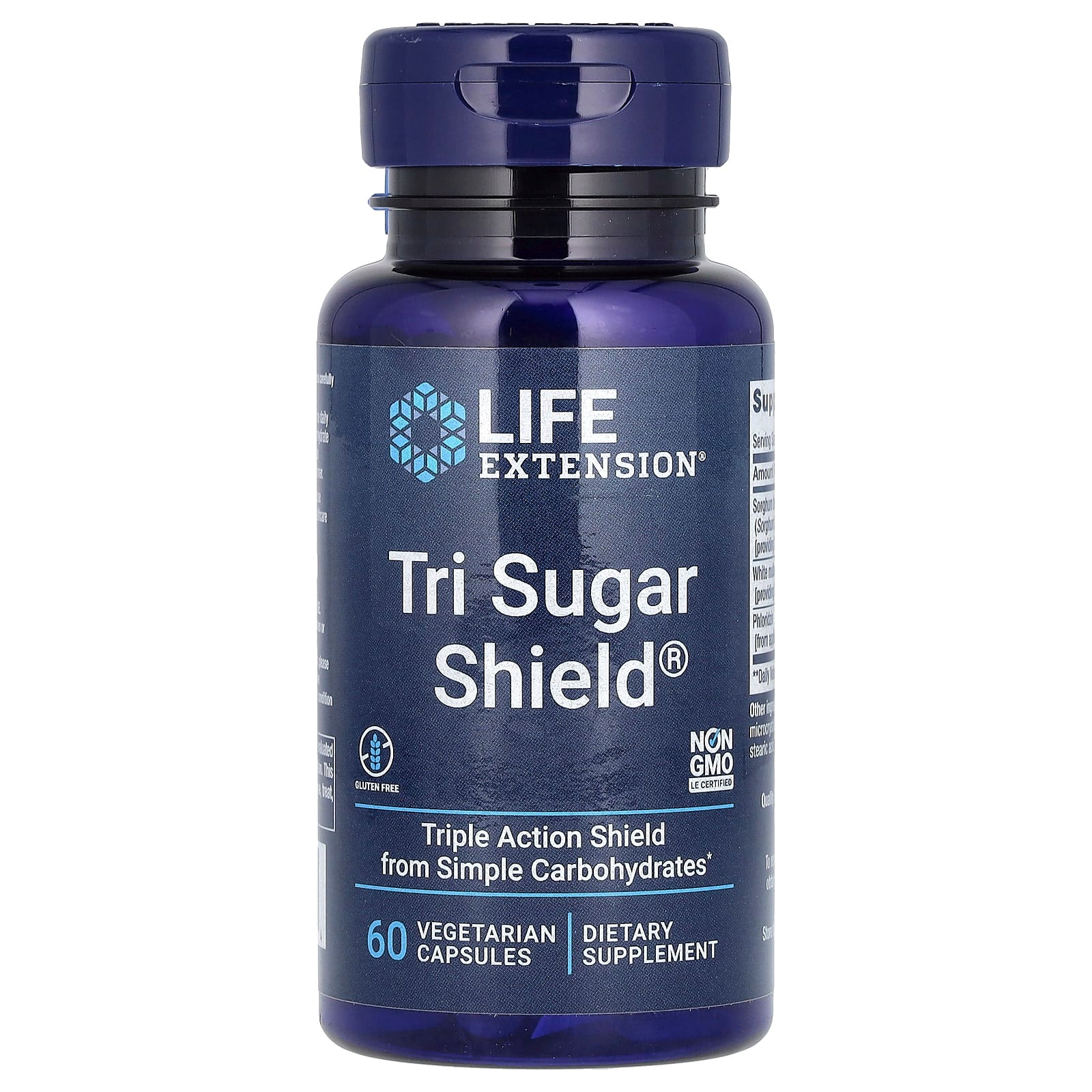 Life Extension, Tri Sugar Shield, 60 Vegetarian Capsules - Image 1