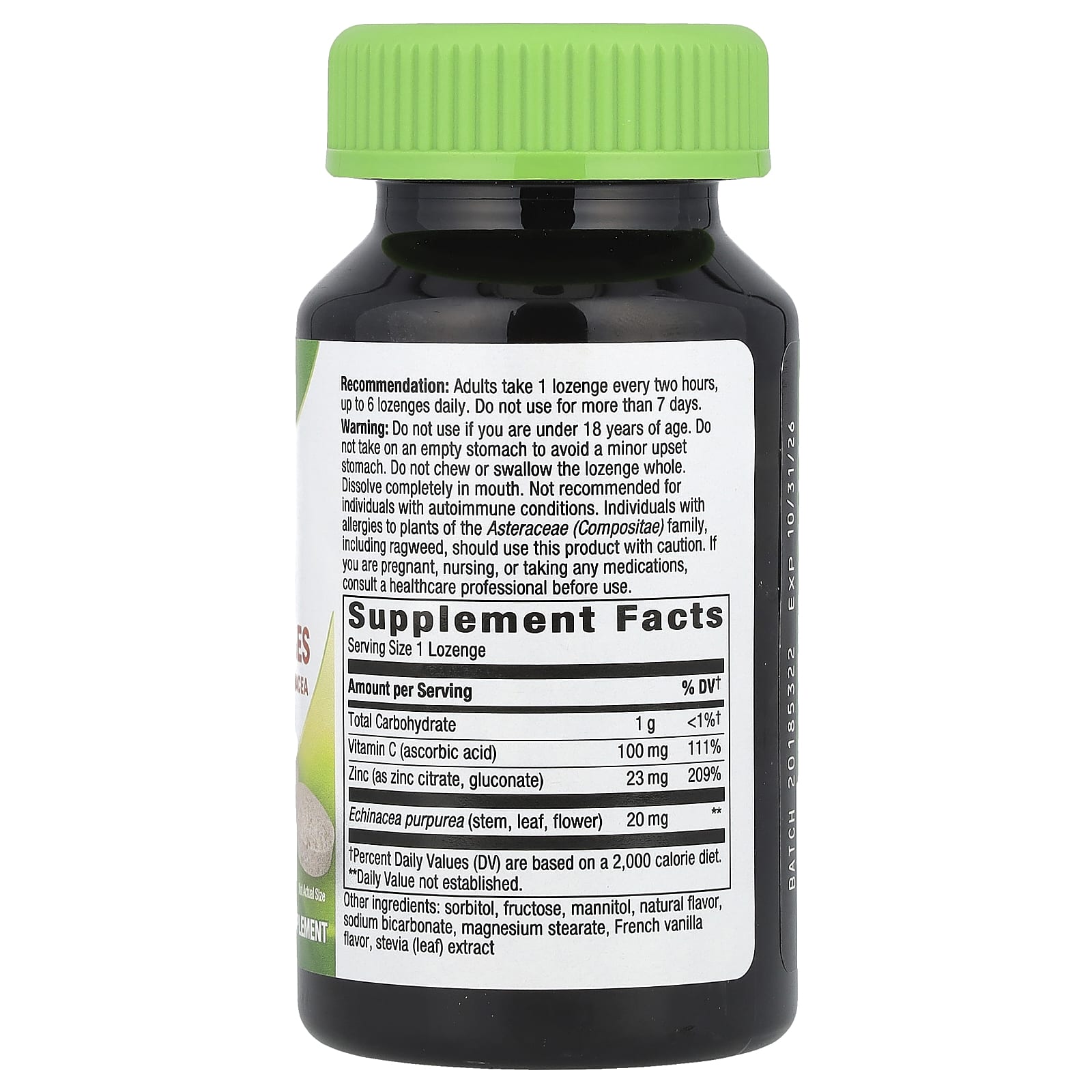 Nature's Way, Zinc Lozenges, Wild Berry , 60 Vegan Lozenges - Image 2