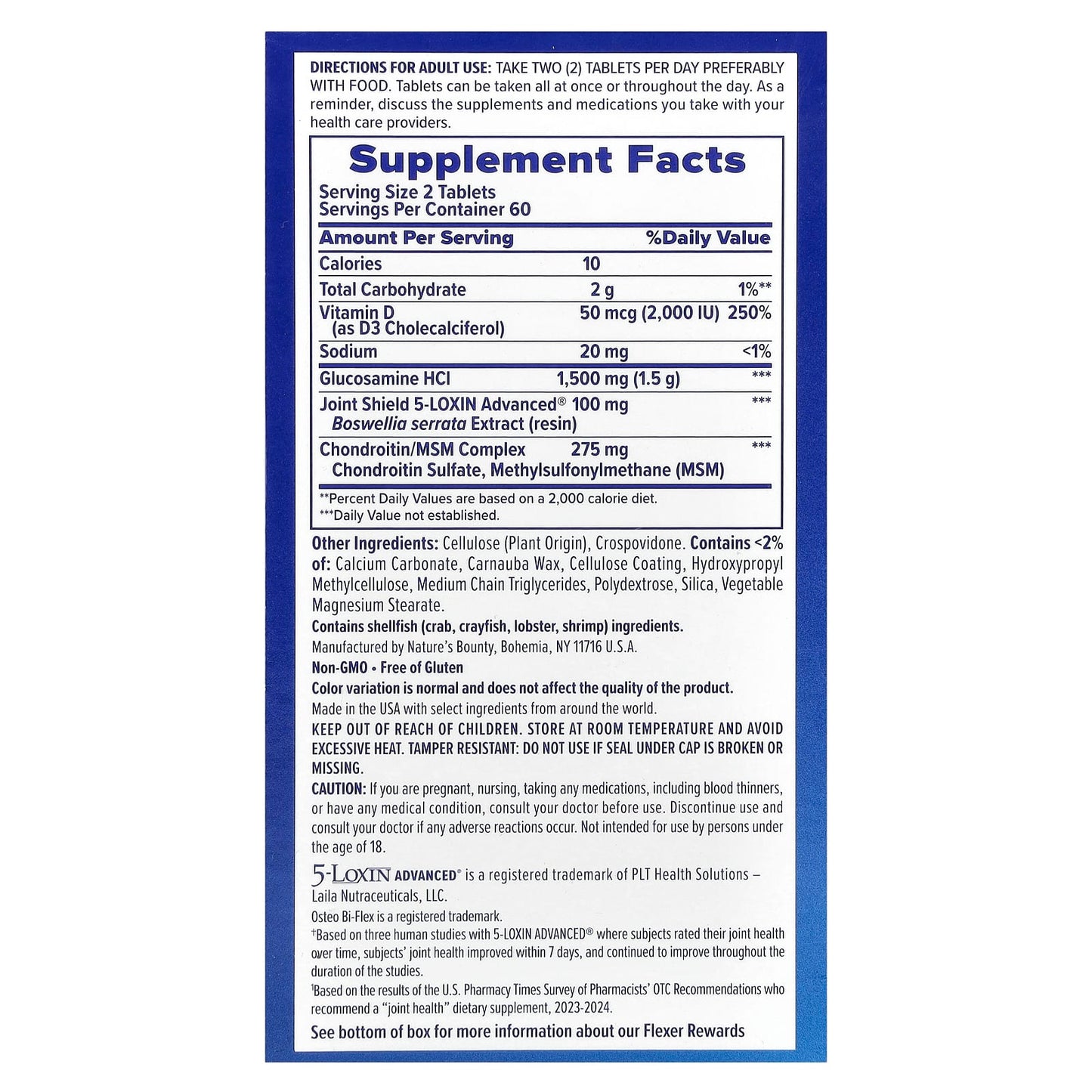 Osteo Bi-Flex, Joint Health + Vitamin D, Triple Strength, 120 Coated Tablets - Image 2
