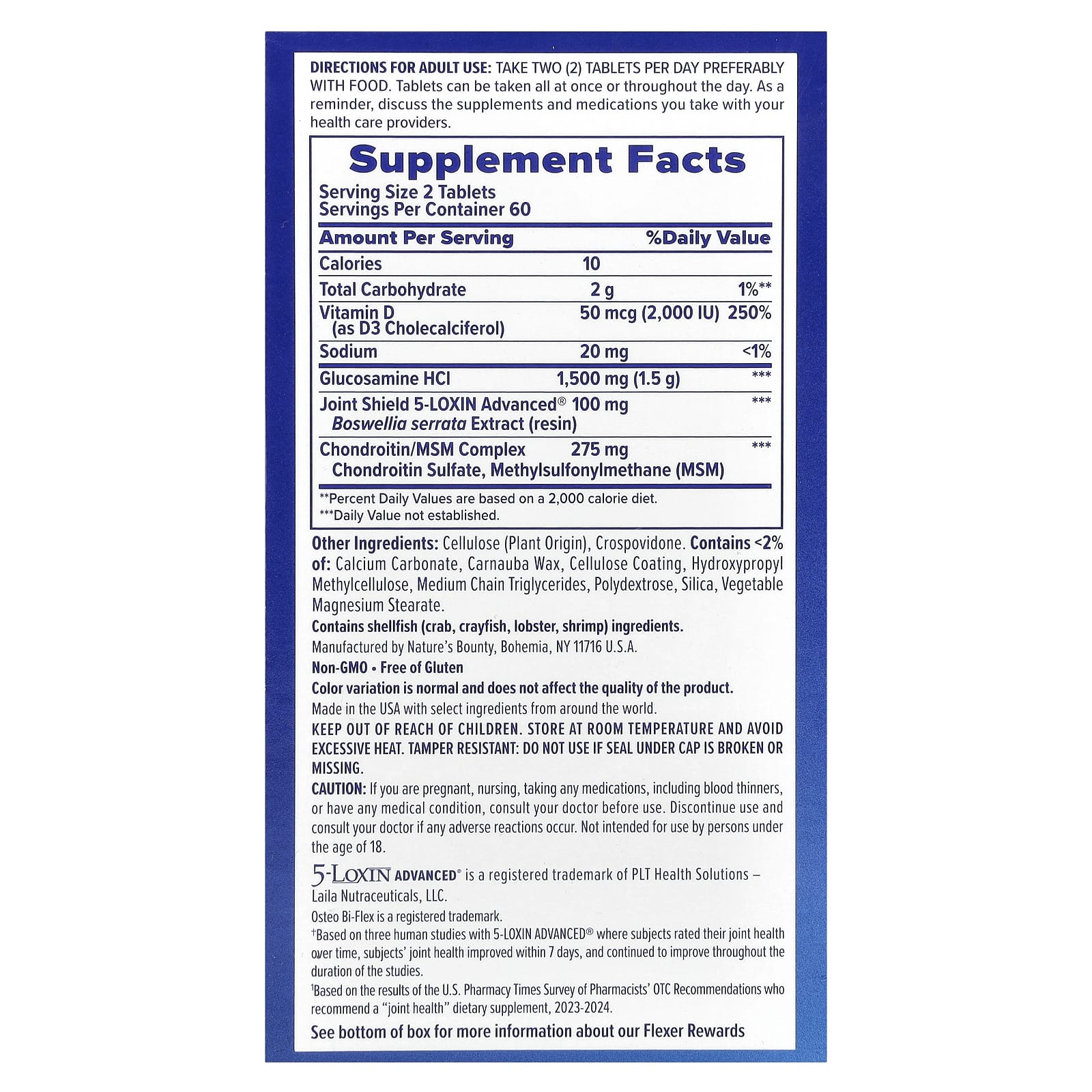 Osteo Bi-Flex, Joint Health + Vitamin D, Triple Strength, 120 Coated Tablets - Image 2