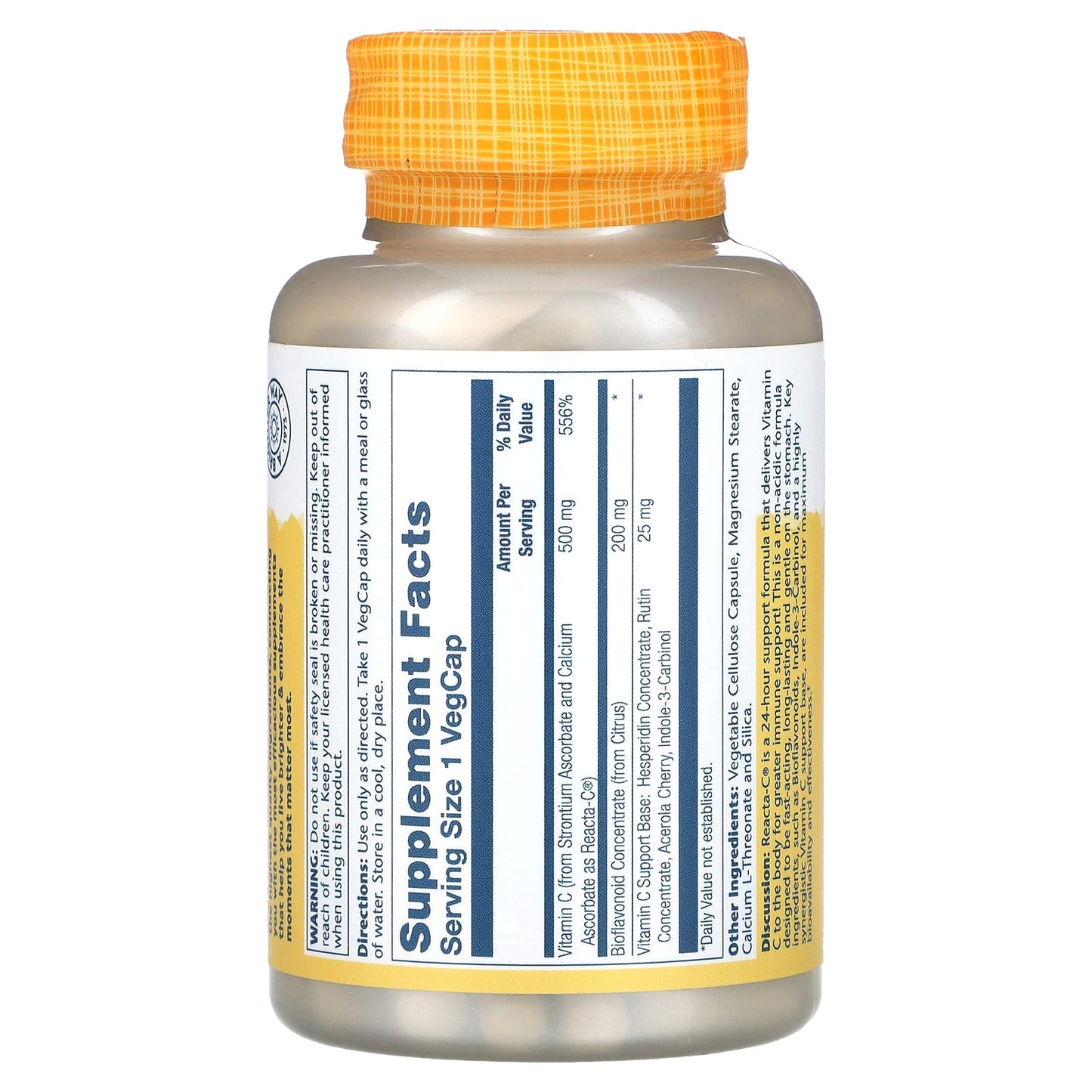 Solaray, Reacta-C, 500 mg, 120 VegCaps - Image 2