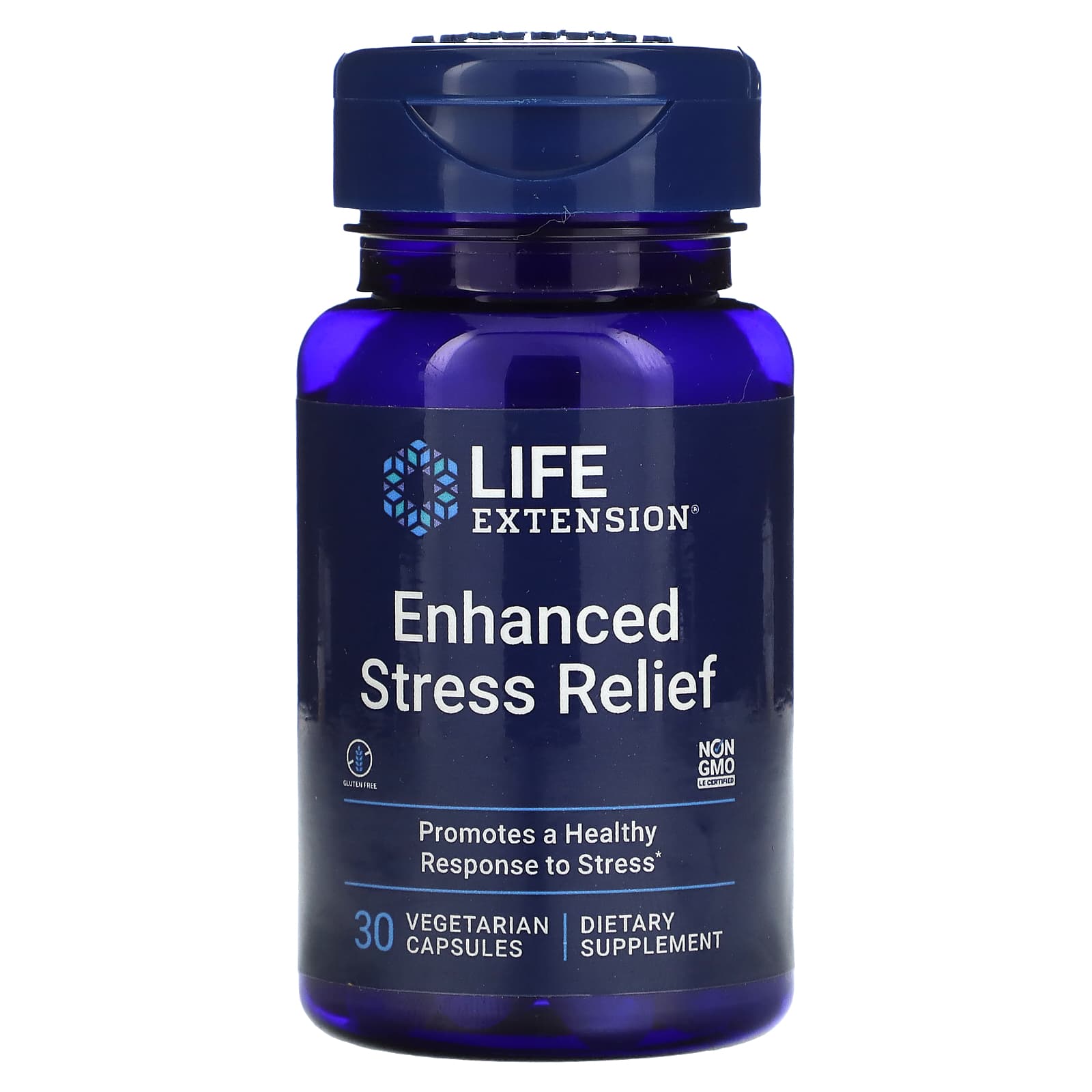 Life Extension, Enhanced Stress Relief, 30 Vegetarian Capsules - Image 1