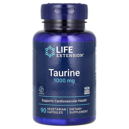 Life Extension, Taurine, 1,000 mg, 90 Vegetarian Capsules - Image 1
