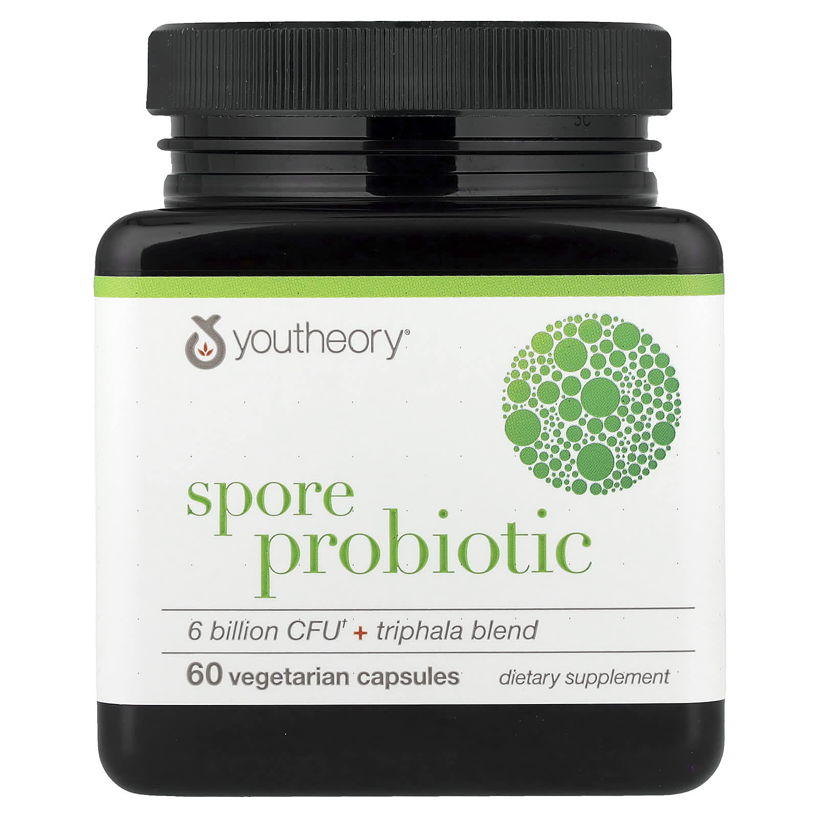 Youtheory, Spore Probiotic + Triphala Blend, 60 Vegetarian Capsules - Image 1