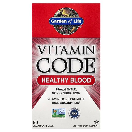Garden of Life Vitamin Code Healthy Blood 60 Vegan Capsules - Image 1