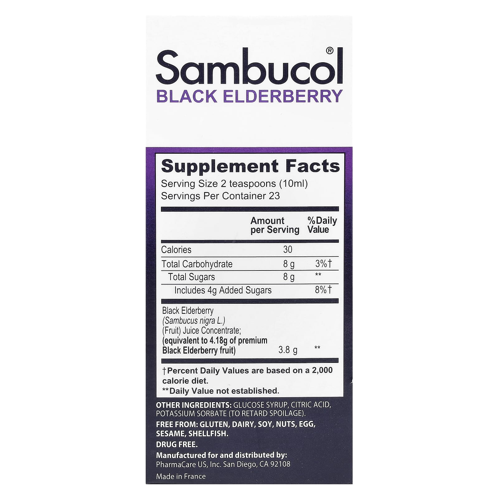 Sambucol, Black Elderberry Immune Syrup, Original Formula, 16,720 mg, 7.8 fl oz (230 ml) - Image 2