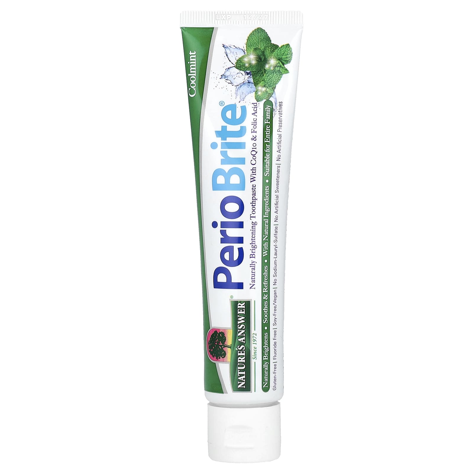 Nature's Answer, PerioBrite®, Toothpaste with Xylitol, Cool Mint, 4 oz (113.4 g) - Image 1