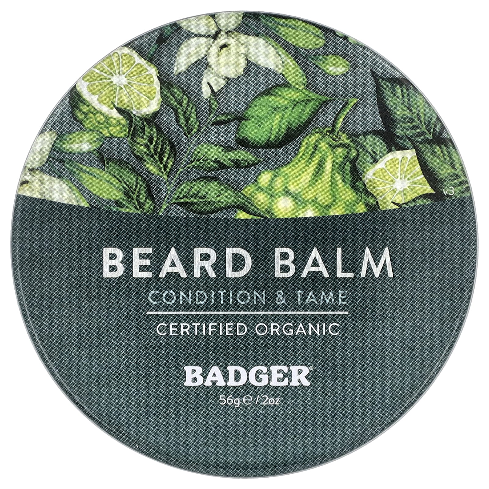 Badger USDA Organic Beard Balm, Bergamot & Vanilla, 2 oz - Image 1