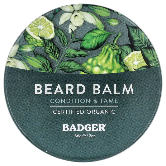 Badger USDA Organic Beard Balm, Bergamot & Vanilla, 2 oz - Image 1