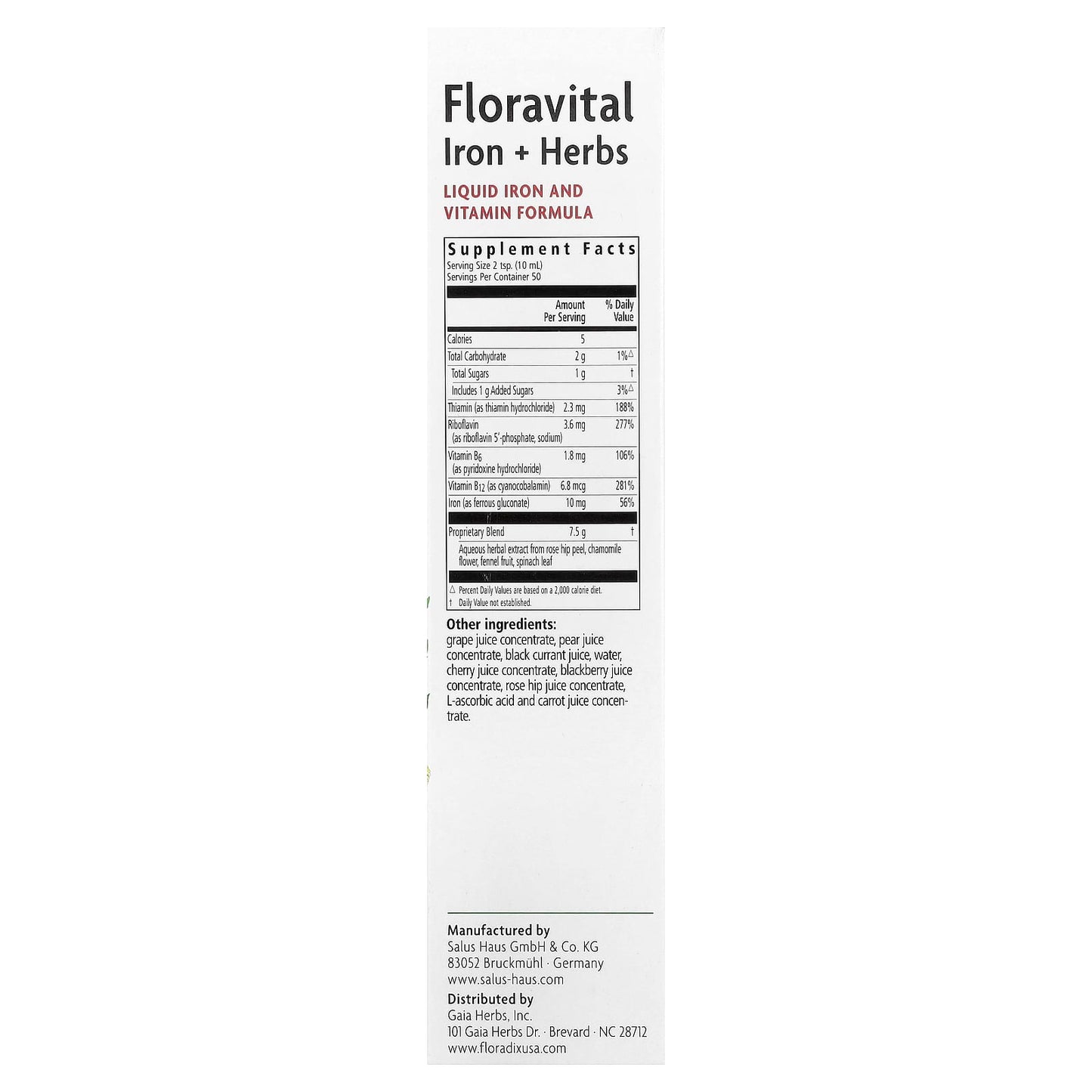 Floradix Floravital Iron & Herbs Supplement - Gluten-Free & Vegan - Image 2