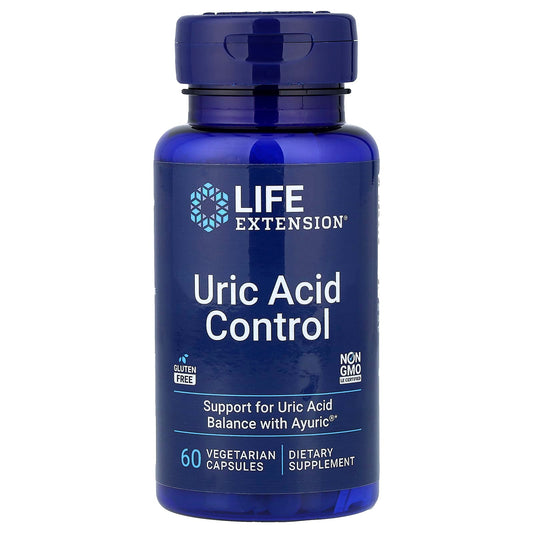 Life Extension, Uric Acid Control, 60 Vegetarian Capsules - Image 1