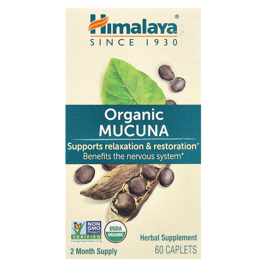 Himalaya Organic Mucuna for Relaxation & Mood Support - 60 Caplets - Image 1