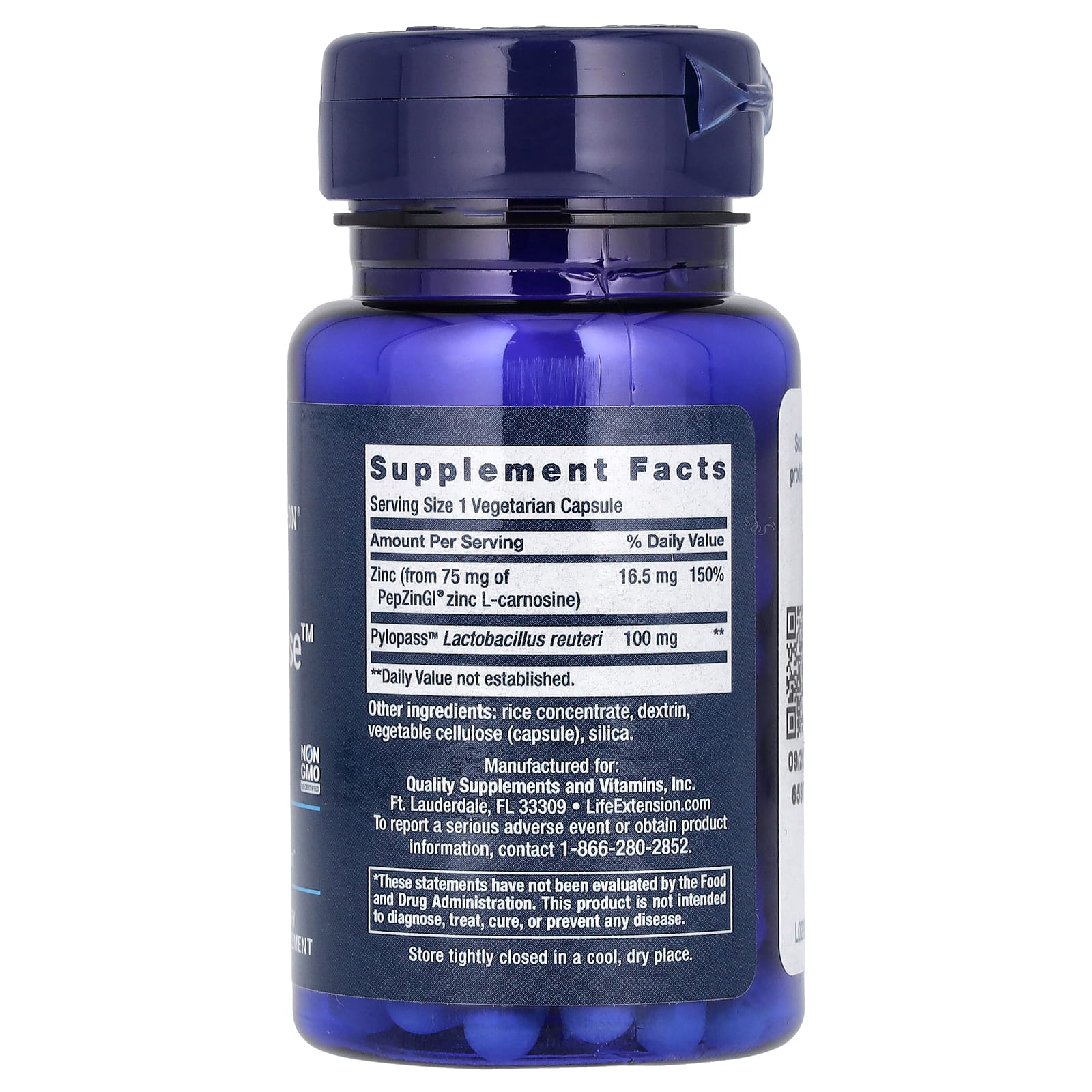 Life Extension, Gastro-Ease, 60 Vegetarian Capsules - Image 2