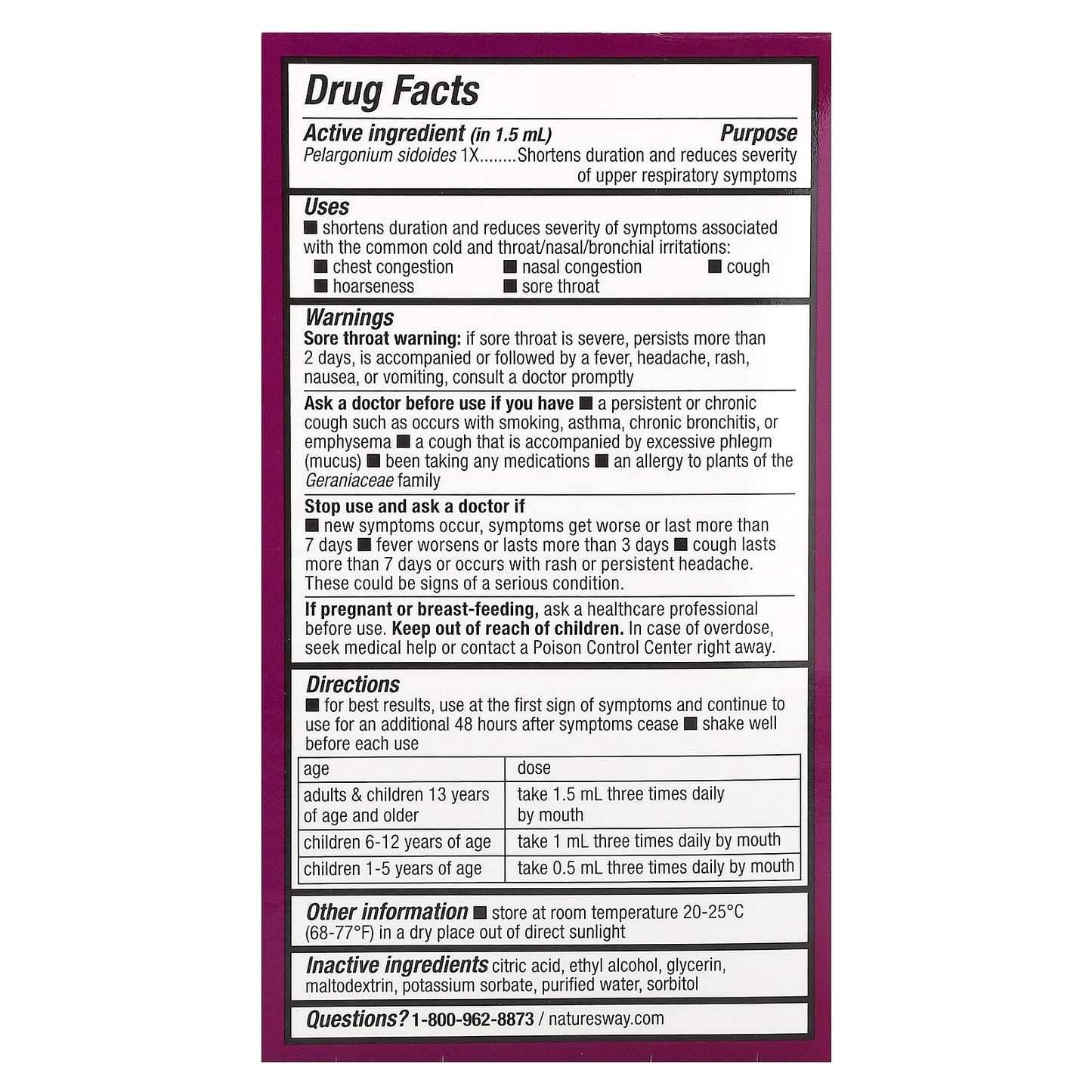 Nature's Way, Umcka®, Cold Relief Drops, Ages 1+, 1 fl oz (30 ml) - Image 2