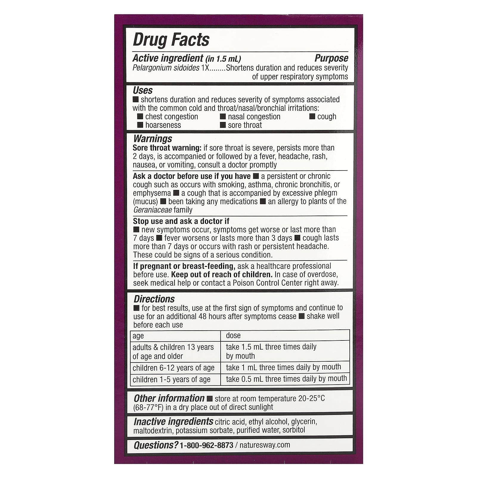 Nature's Way, Umcka®, Cold Relief Drops, Ages 1+, 1 fl oz (30 ml) - Image 2