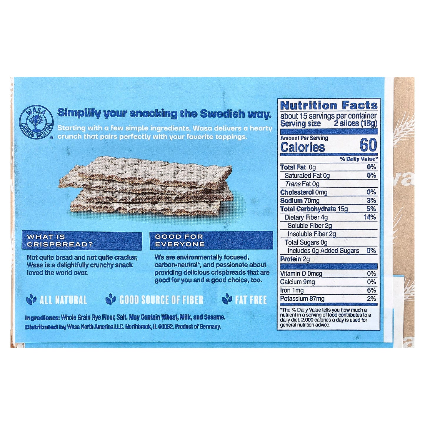 Wasa Flatbread, Crispbread, Light Rye, 9.5 oz (270 g) - Image 2
