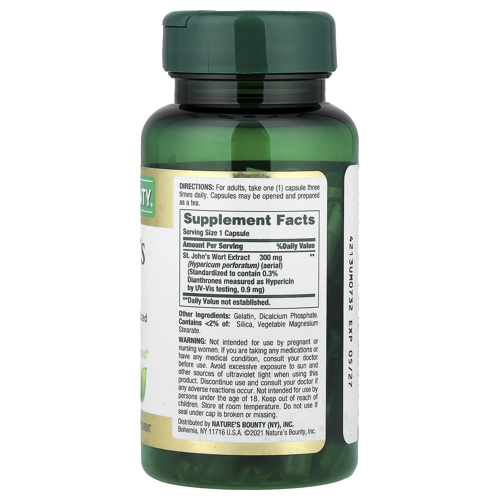 Nature's Bounty, St. John's Wort, 300 mg, 100 Capsules - Image 2