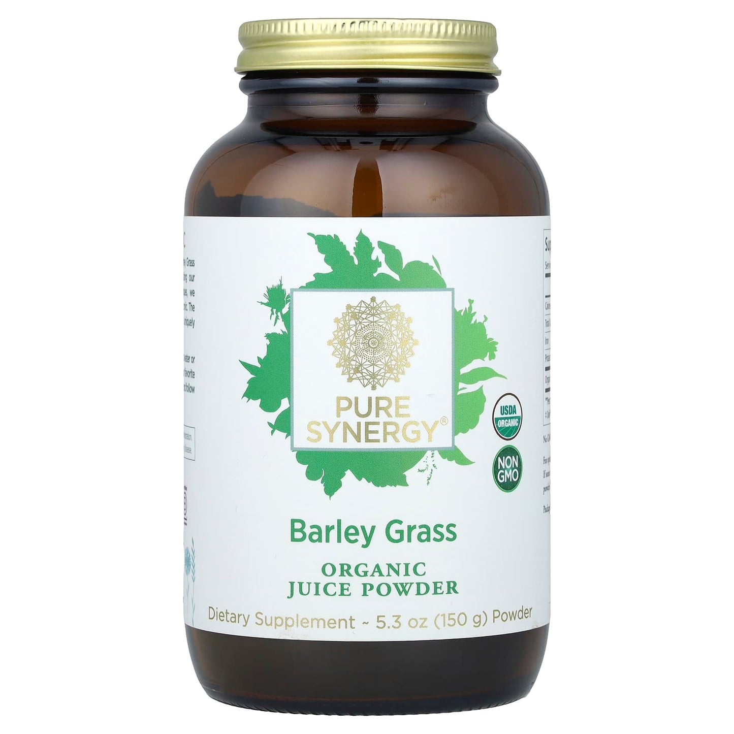 Pure Synergy, Barley Grass, Organic Juice Powder, 5.3 oz (150 g) - Image 1