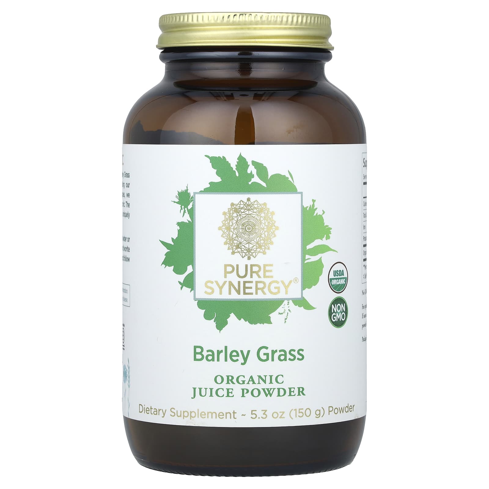 Pure Synergy, Barley Grass, Organic Juice Powder, 5.3 oz (150 g) - Image 1