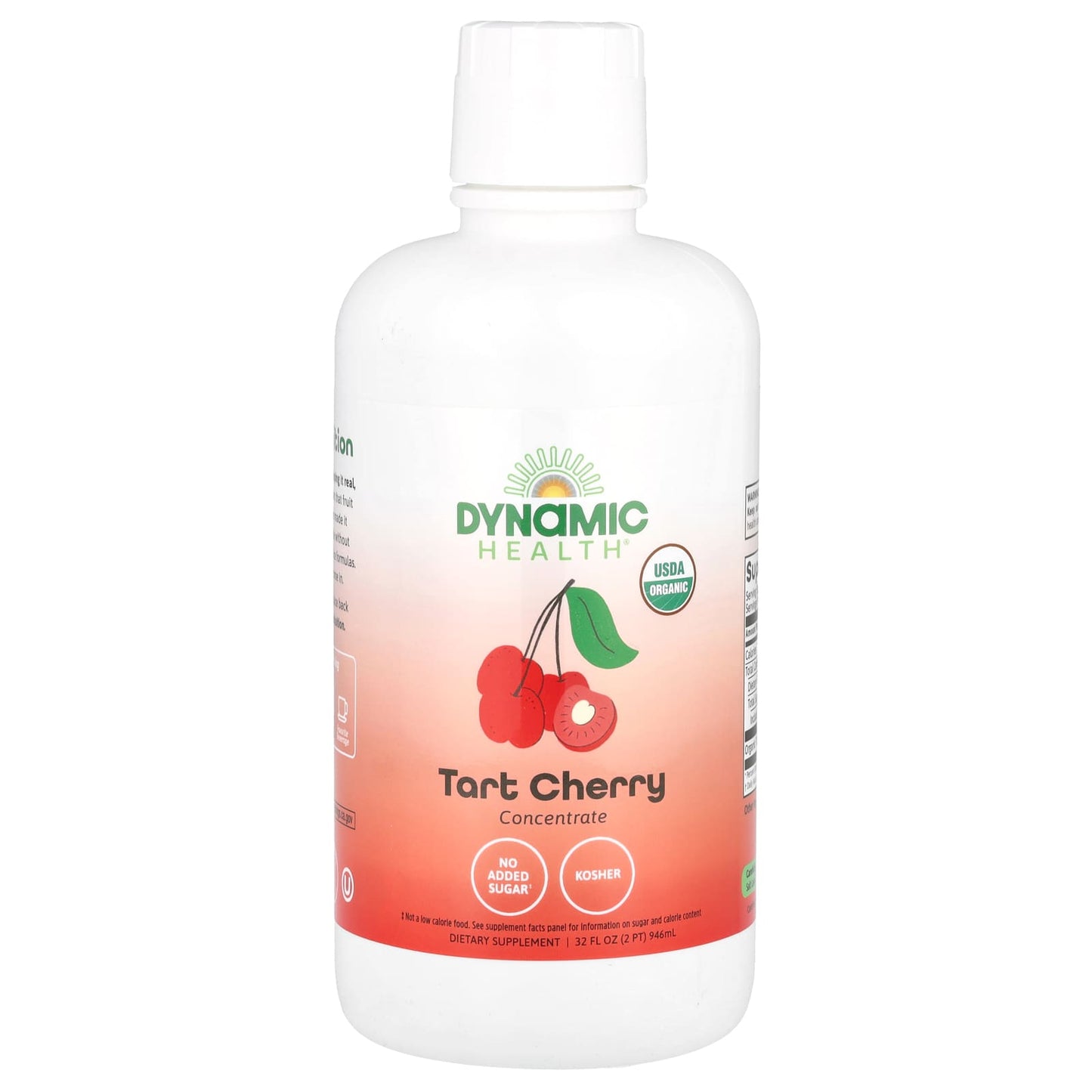 USDA Organic Tart Cherry Concentrate - 32 fl oz (946 ml) by Dynamic Health - Image 1