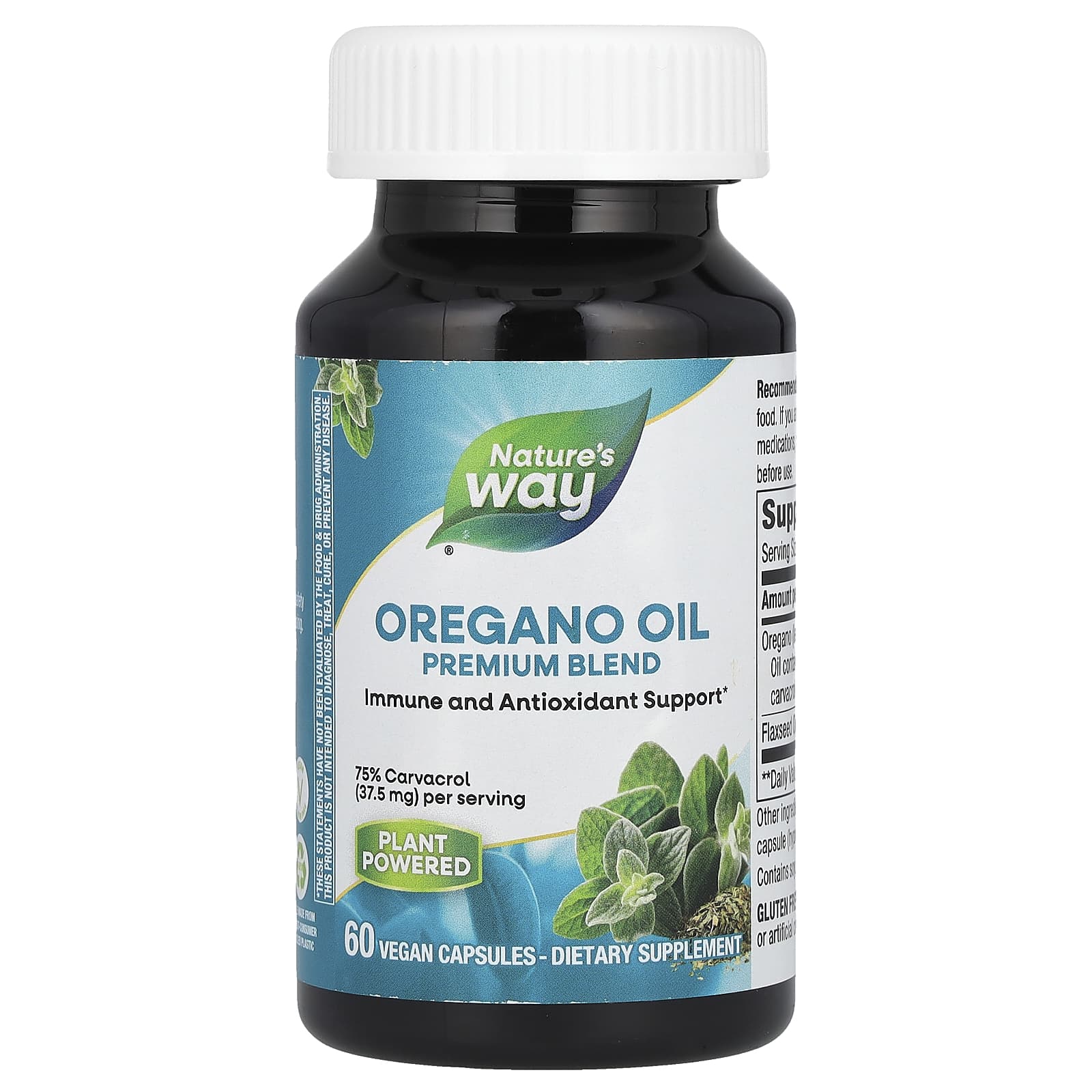 Nature's Way, Oregano Oil, Premium Blend, 60 Vegan Capsules - Image 1