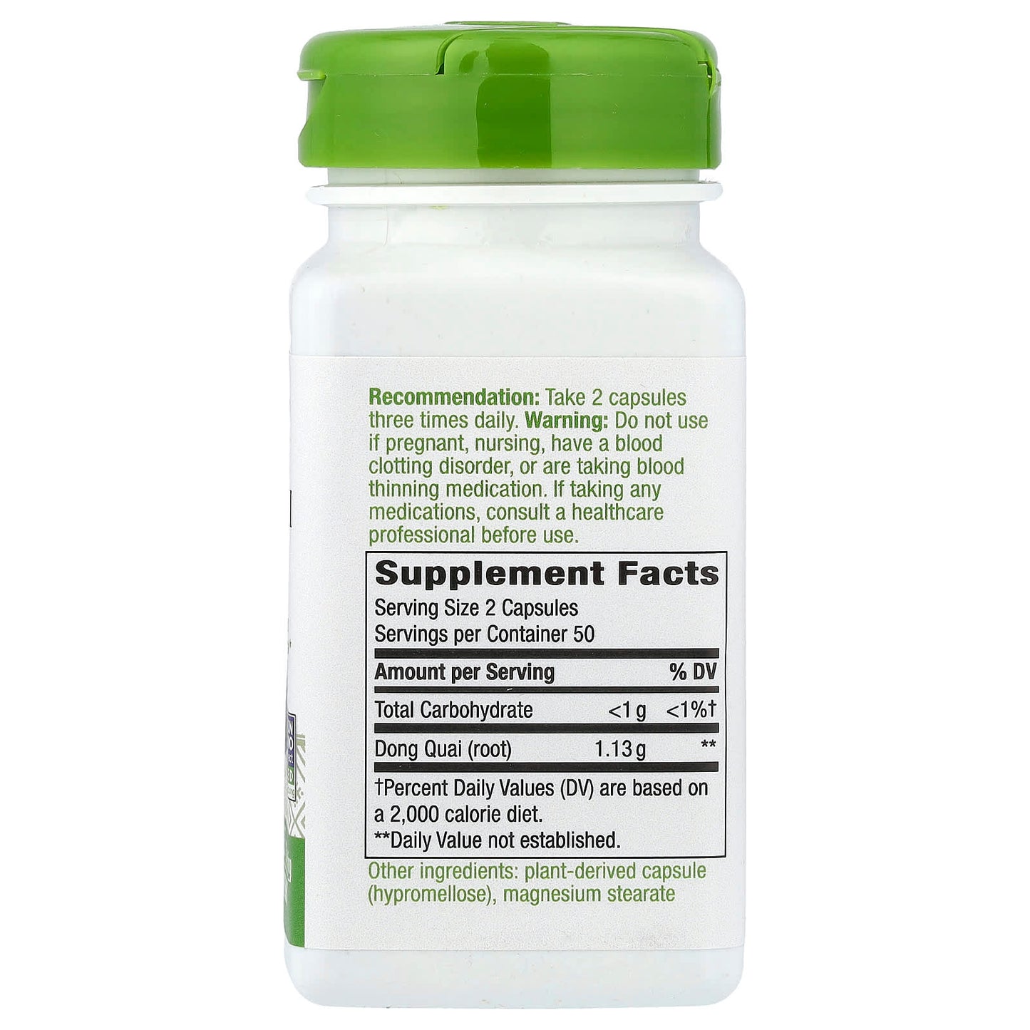 Nature's Way, Dong Quai Root, 100 Vegan Capsules (565 mg per Capsule) - Image 2