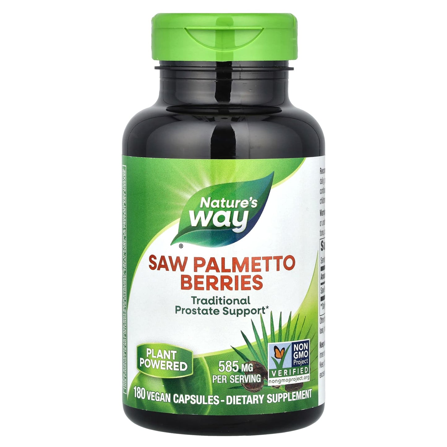 Nature's Way, Saw Palmetto Berries, 585 mg, 180 Vegan Capsules - Image 1