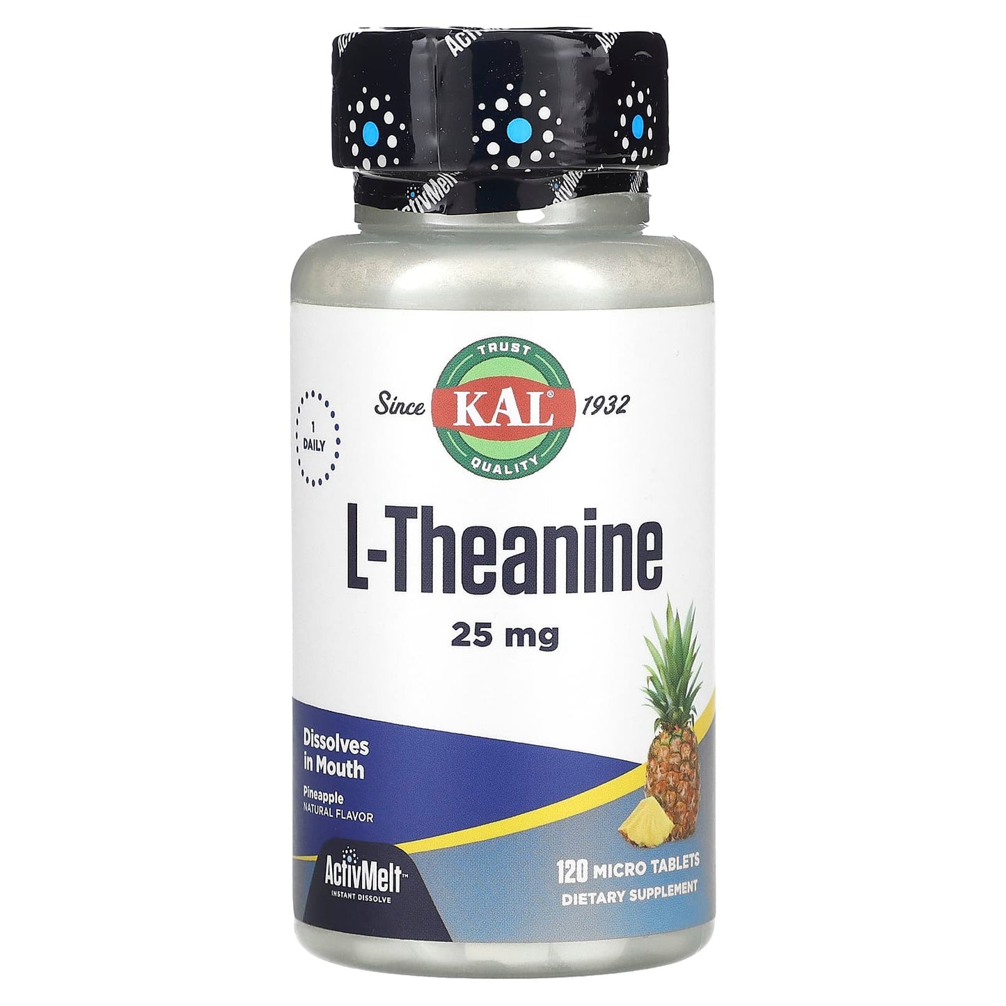 L-Theanine Pineapple Flavored Micro Tablets by KAL - Image 1