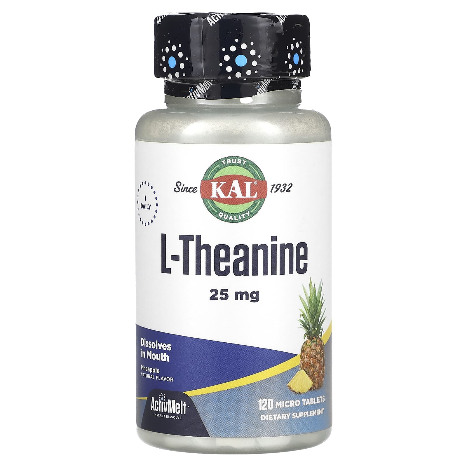 L-Theanine Pineapple Flavored Micro Tablets by KAL - Image 1