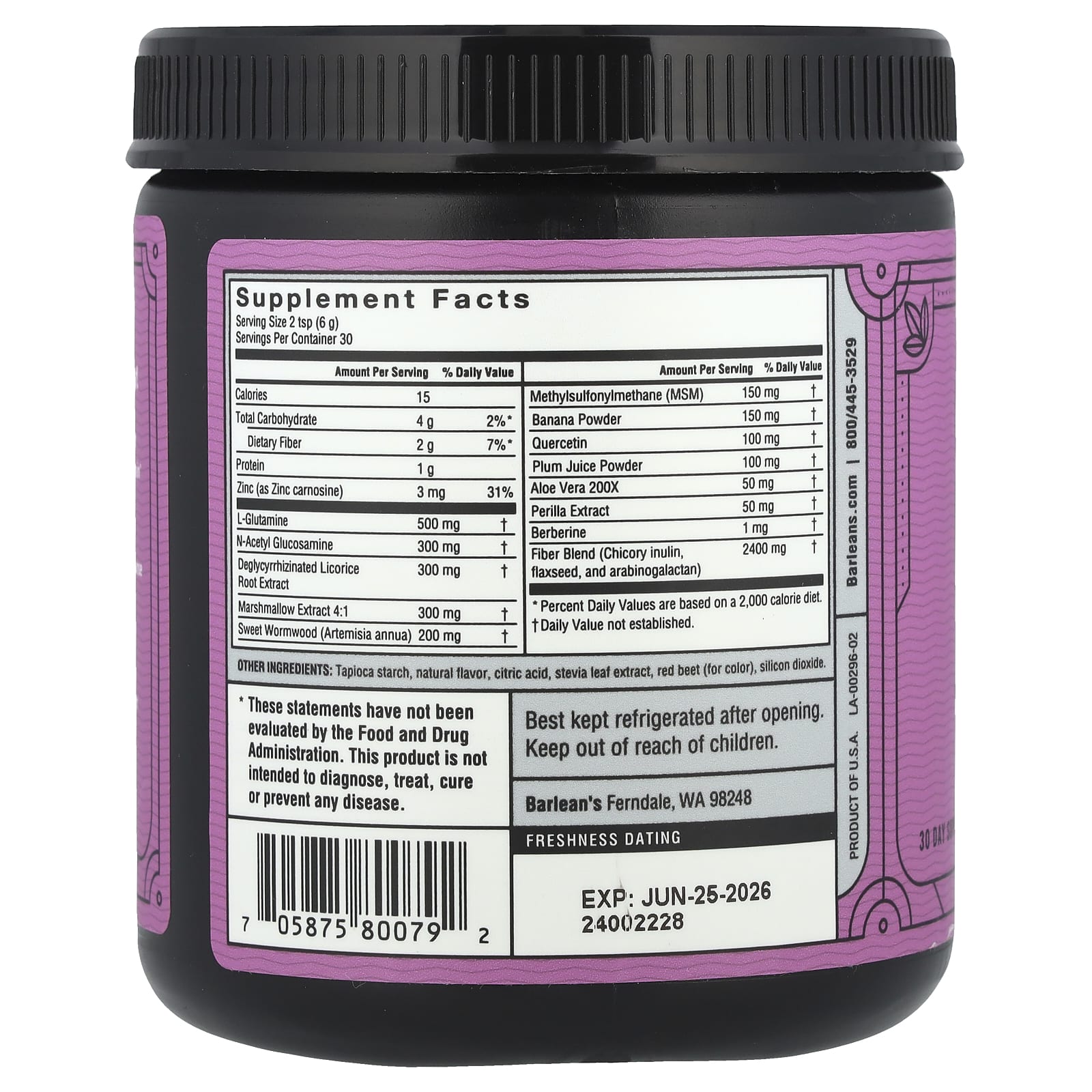Support Gut Health with Barlean's Intestinal Repair - Image 2
