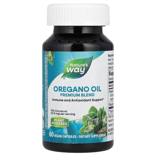 Nature's Way, Oregano Oil, Premium Blend, 60 Vegan Capsules - Image 1
