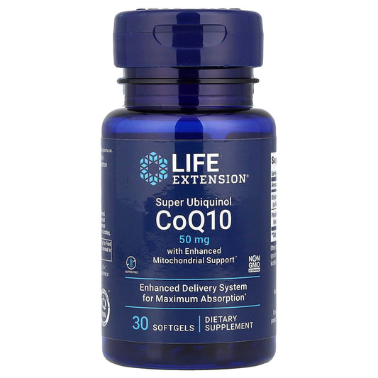 Life Extension, Super Ubiquinol CoQ10 with Enhanced Mitochondrial Support, 30 Softgels - Image 1