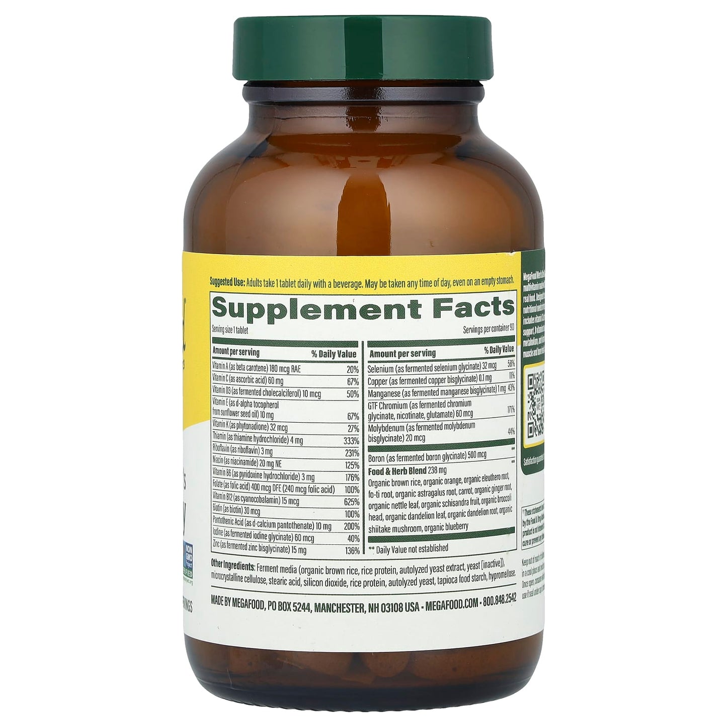 MegaFood, Men's One Daily Multivitamin, 90 Tablets - Image 2