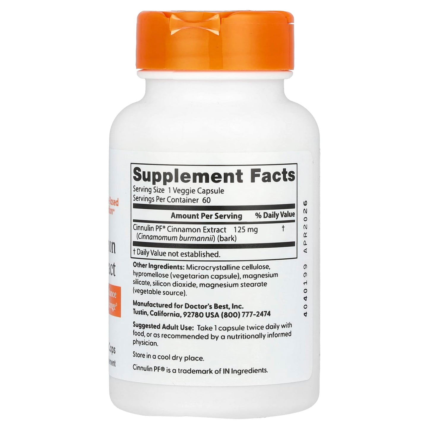 Cinnamon Extract Supplement for Glycemic Balance and Metabolic Health - Image 2