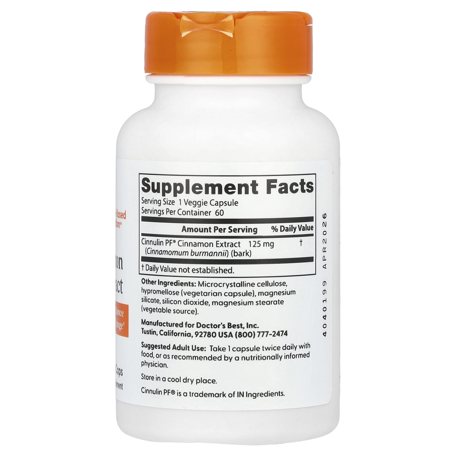 Cinnamon Extract Supplement for Glycemic Balance and Metabolic Health - Image 2