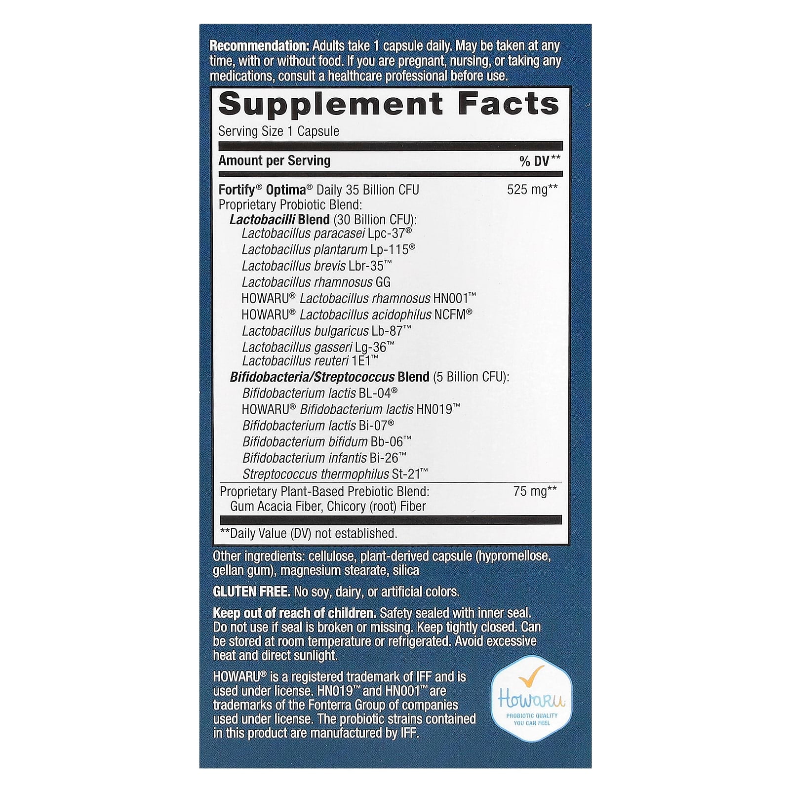 Nature's Way, Optima® Probiotic, Fortify®, Gut Comfort, 35 Billion, 60 Delayed-Release Capsules - Image 2
