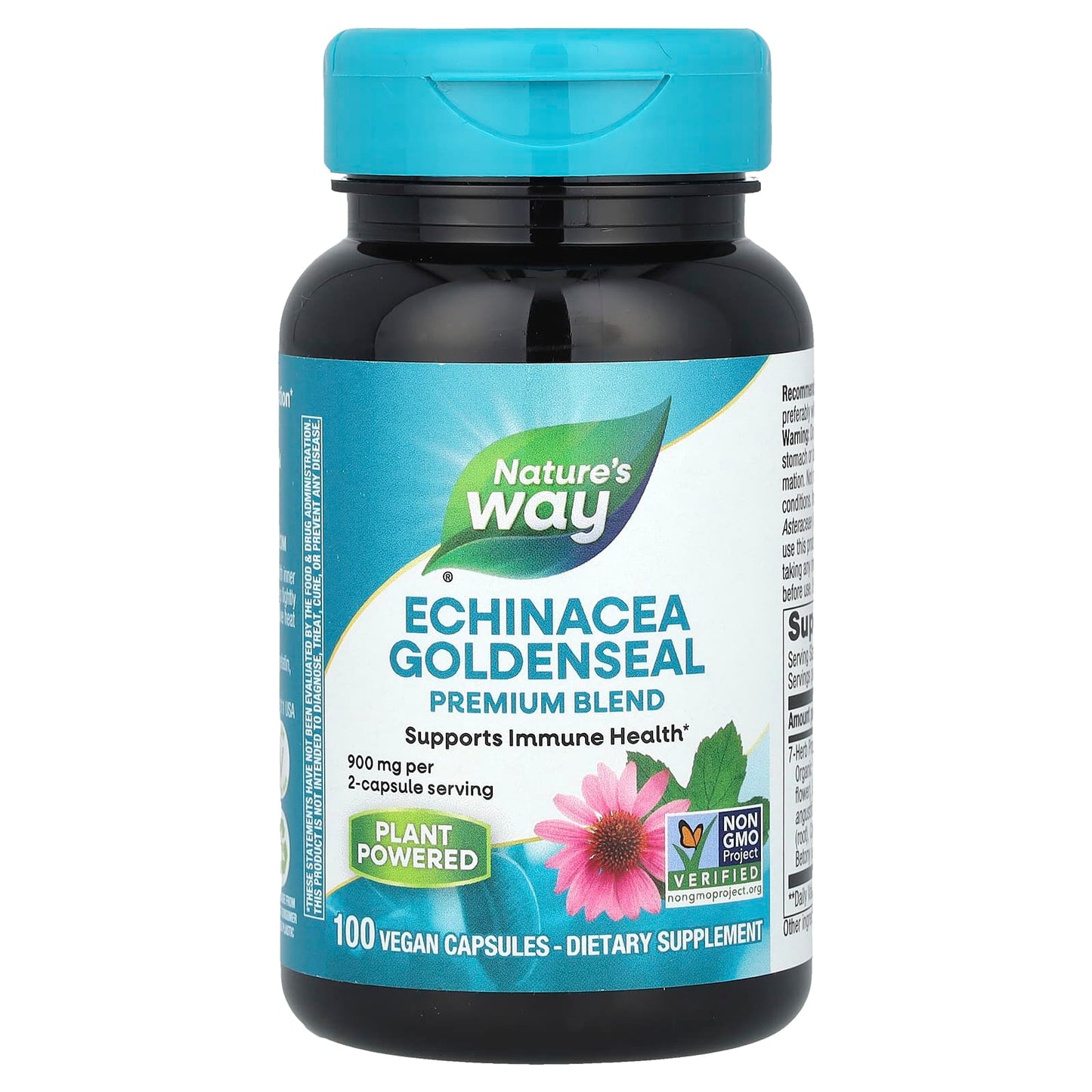 Nature's Way, Echinacea Goldenseal, 100 Vegan Capsules - Image 1