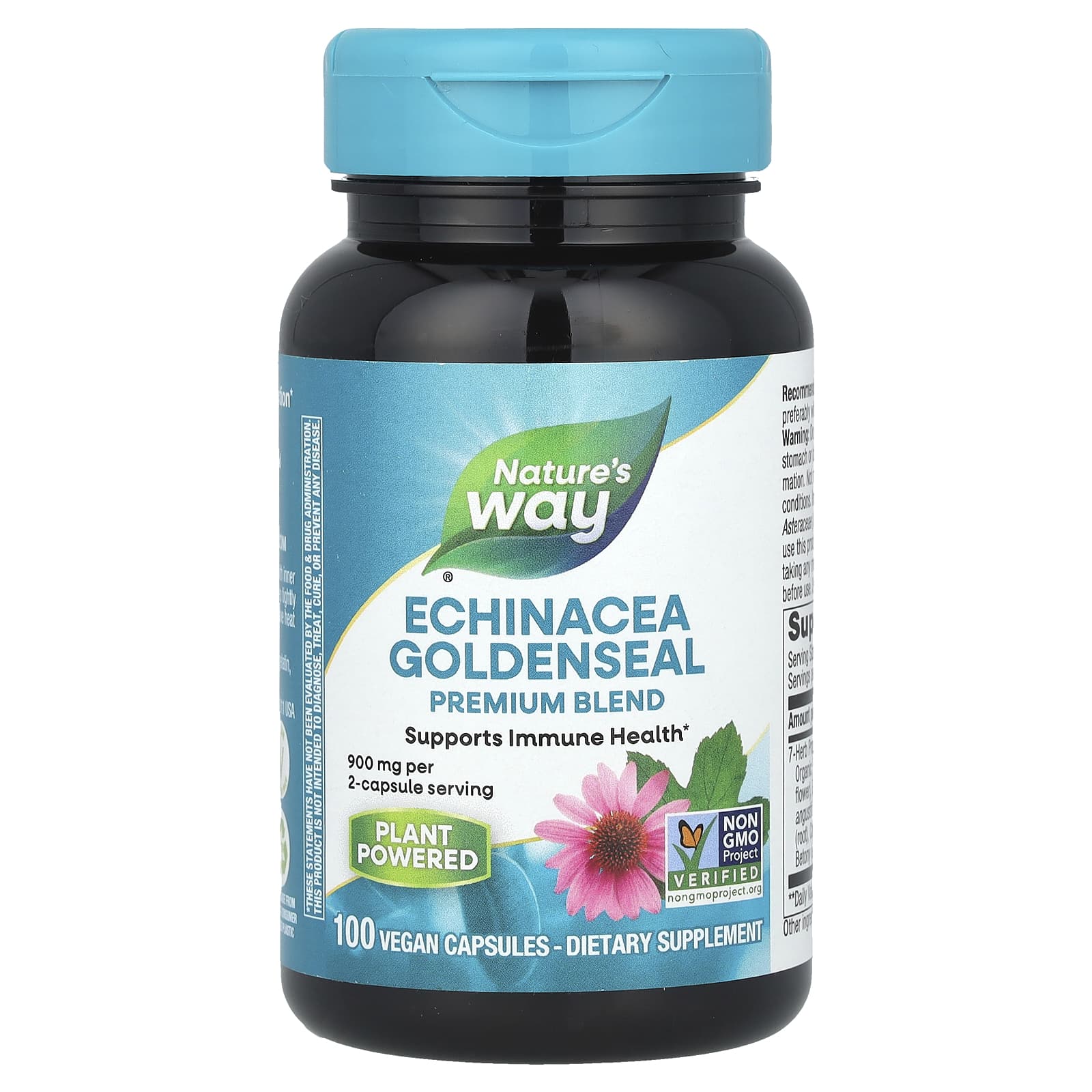Nature's Way, Echinacea Goldenseal, 100 Vegan Capsules - Image 1