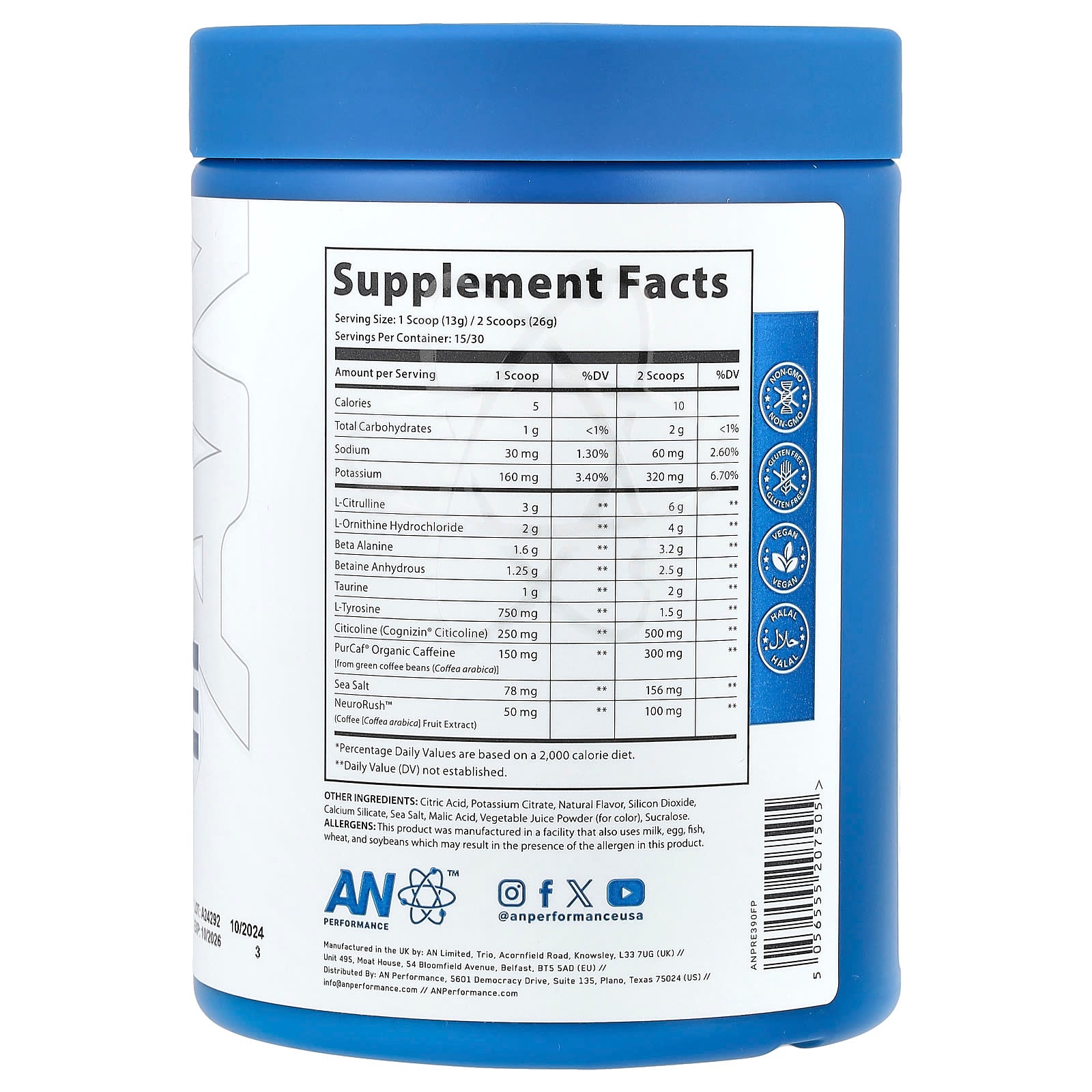 AN Supps Pre-Workout Fuel for High-Intensity Workouts - 30 Servings - Image 2