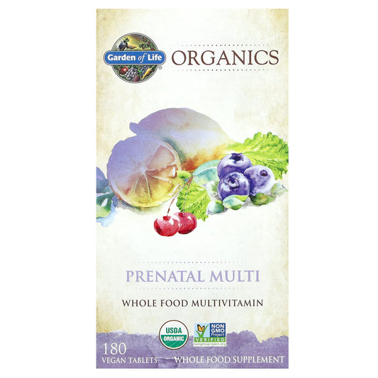 Garden of Life Organics Prenatal Multi Vitamin 180 Tablets - Image 1