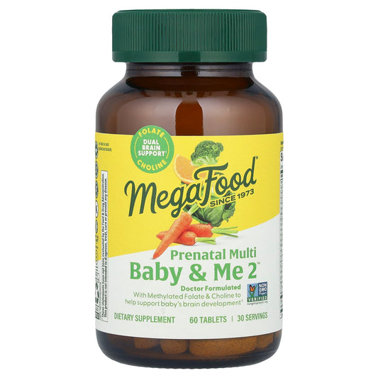 MegaFood, Baby & Me 2™, Prenatal Multi, 60 Tablets - Image 1