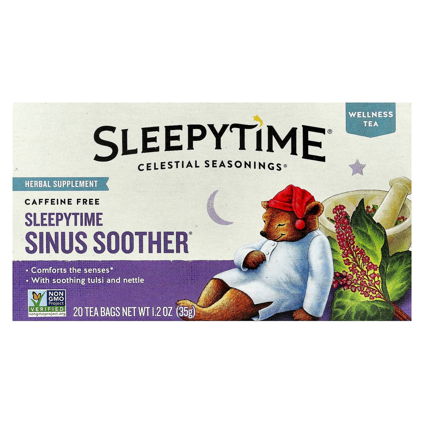 Celestial Seasonings Sleepytime Sinus Soother Tea, Caffeine Free, 20 Tea Bags - Image 1