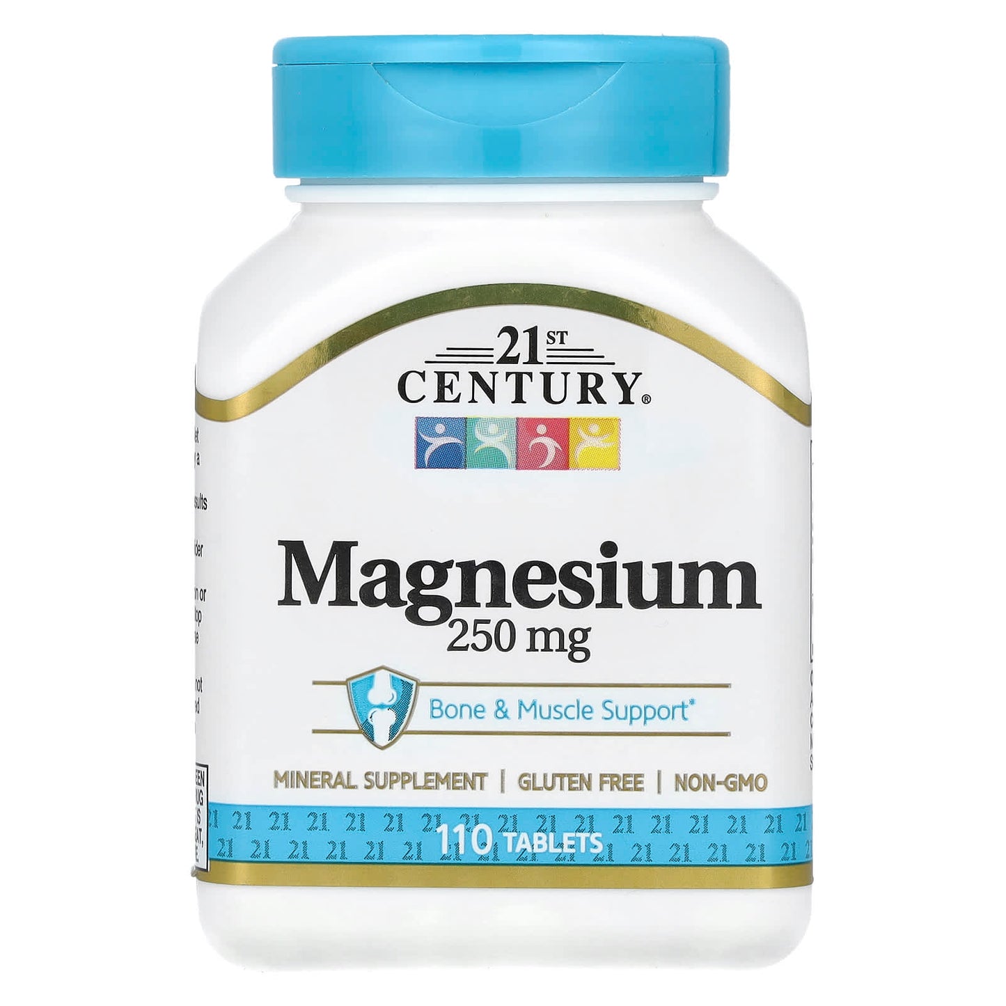 Magnesium Supplement - 250 mg, 110 Tablets, Vegan & Gluten Free - Image 1